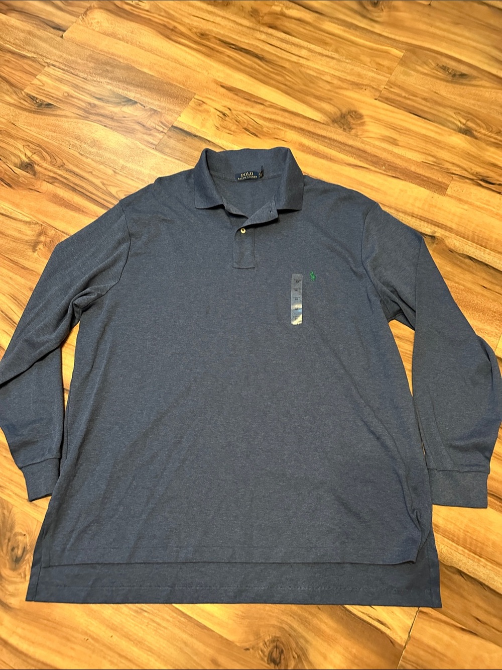 Polo by Ralph Lauren Long Sleeve Polo - Navy with Green Pony